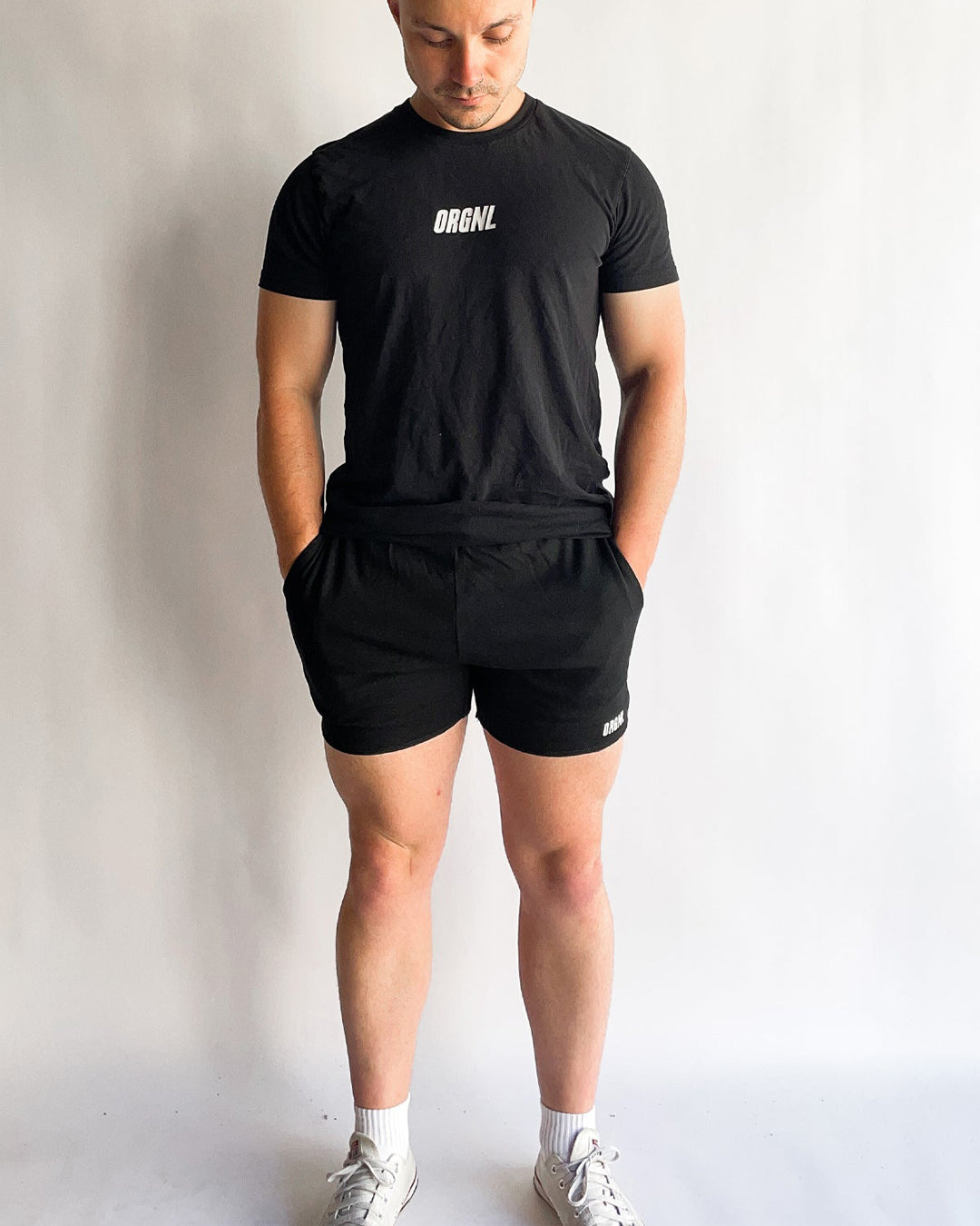 Short à bords bruts 5" - Noir