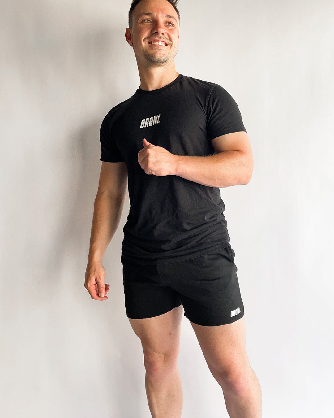 Short à bords bruts 5" - Noir