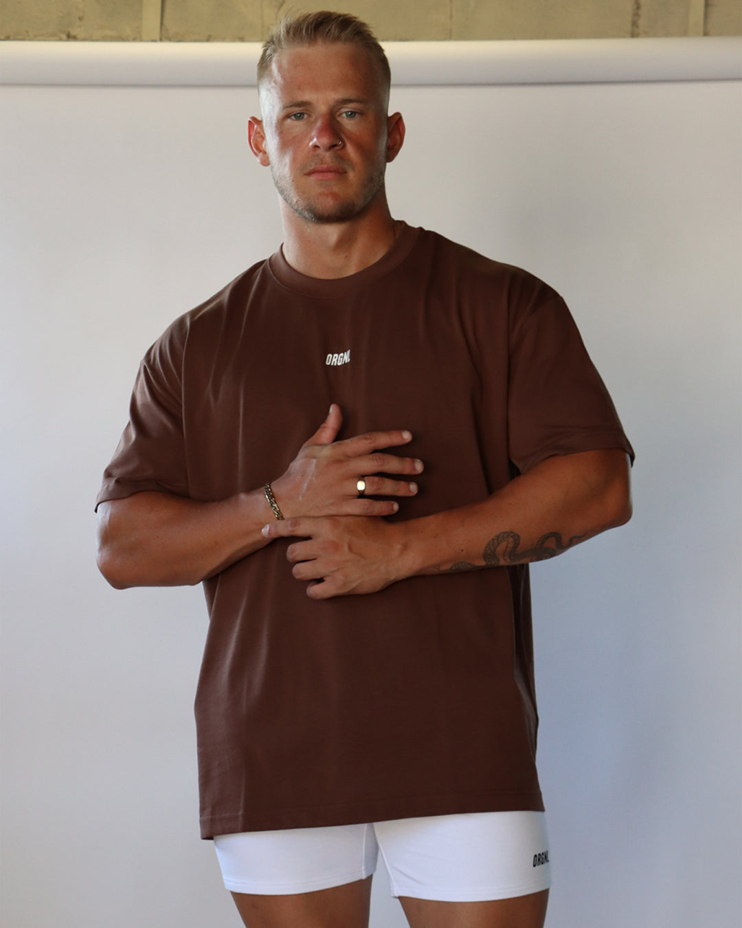 T-shirt surdimensionné Staple - Marron
