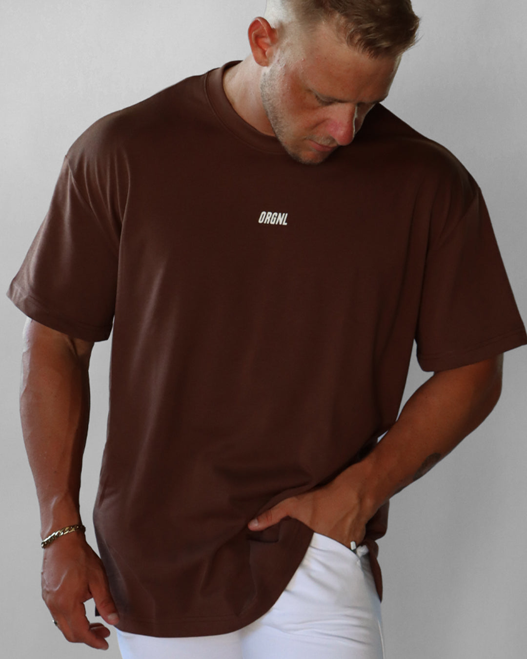 T-shirt surdimensionné Staple - Marron