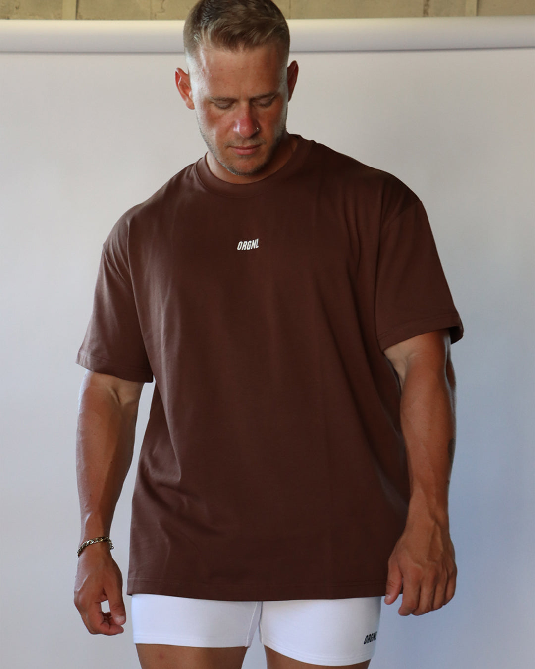T-shirt surdimensionné Staple - Marron