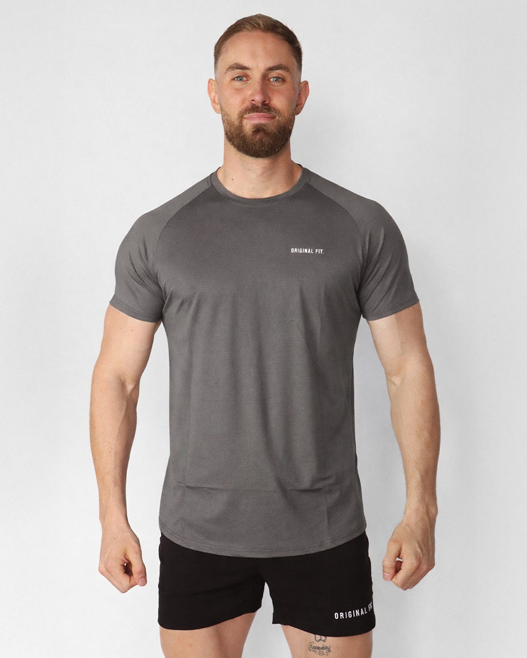 Active Muscle Tee - Charcoal