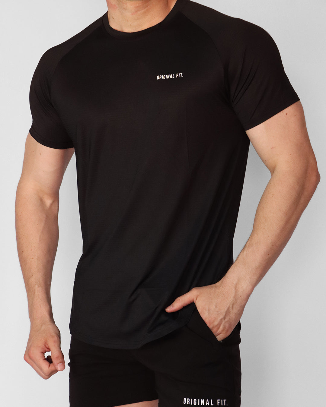 Active Muscle Tee Black 01