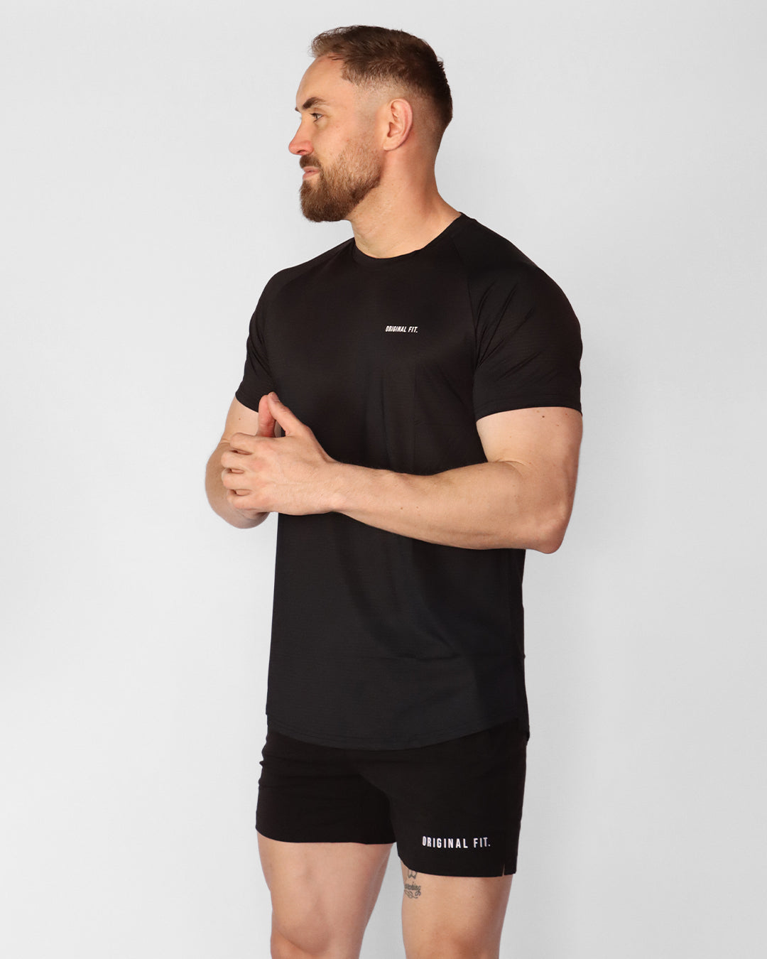 Active Muscle Tee Black 05