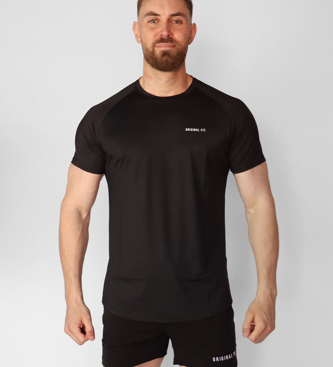 Active Muscle Tee Black 06