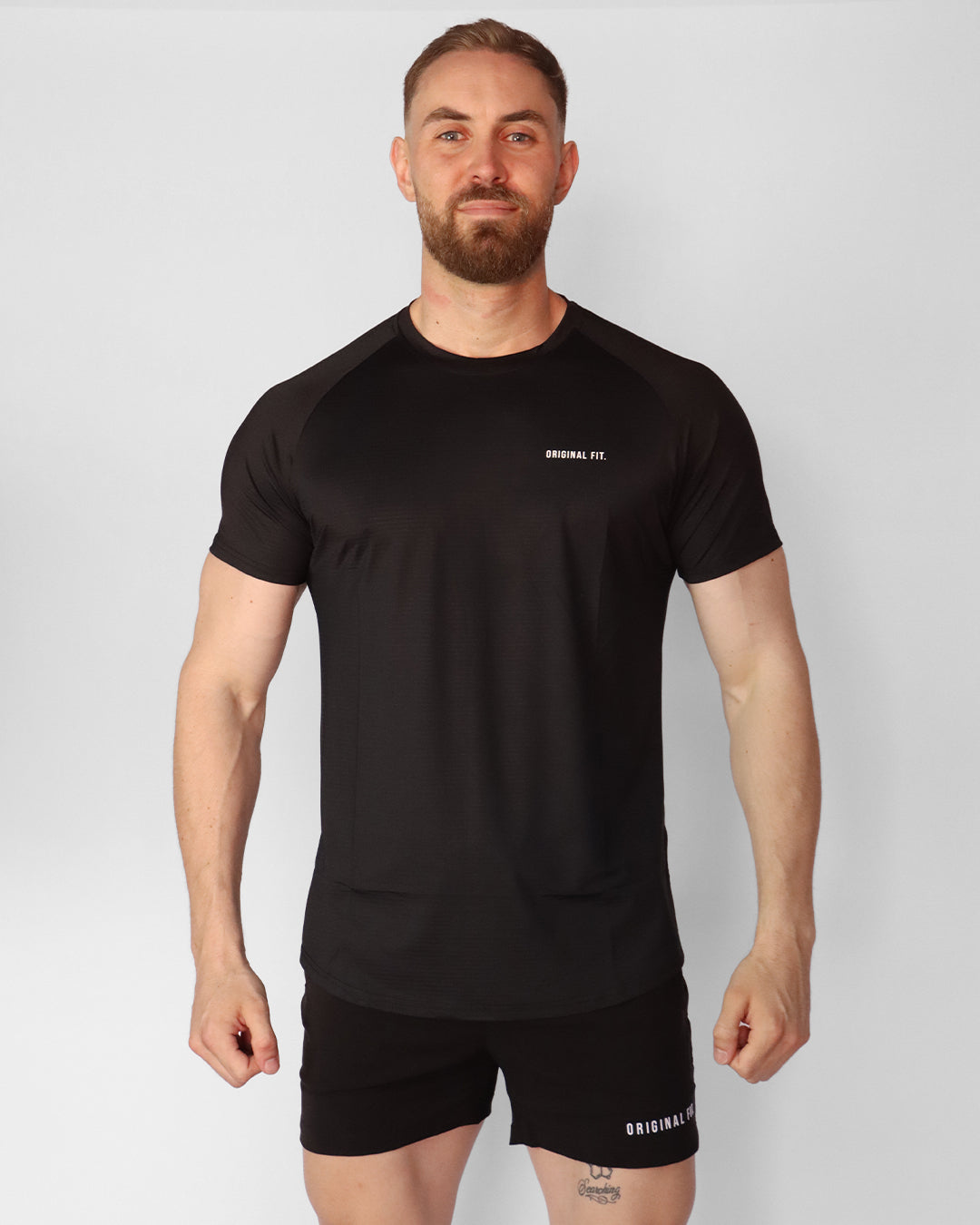 Active Muscle Tee Black 06