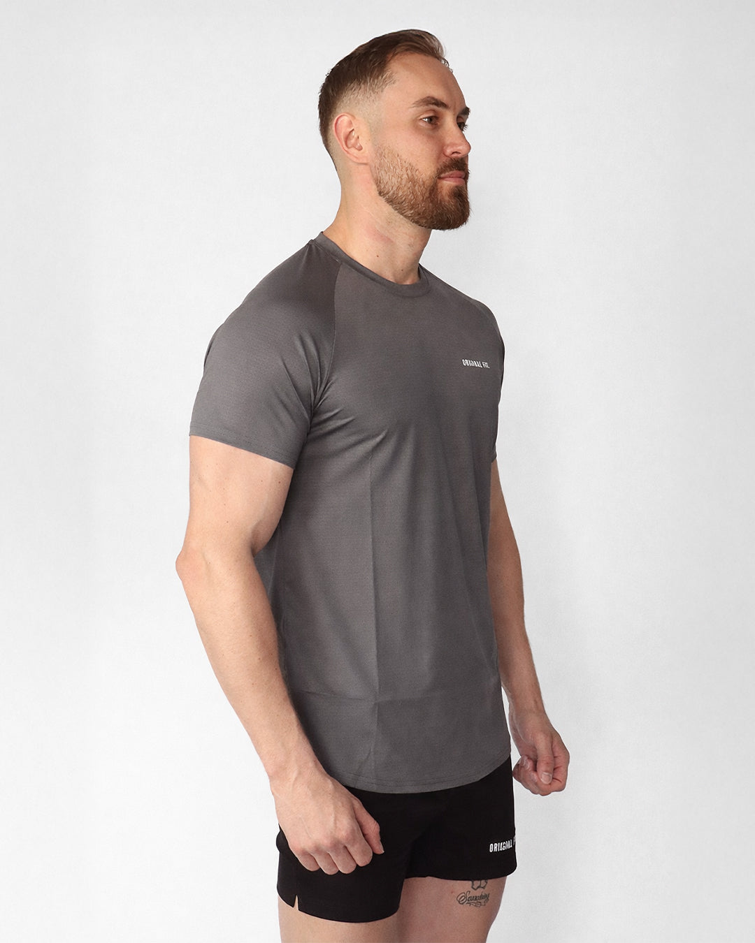 Active Muscle Tee Charcoal 03