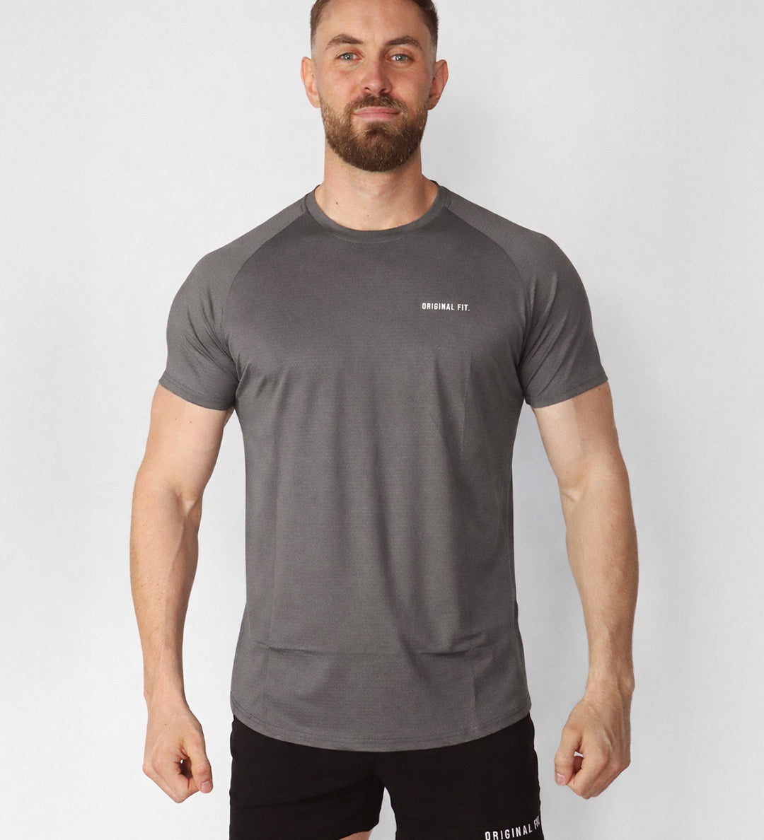 Active Muscle Tee Charcoal 06