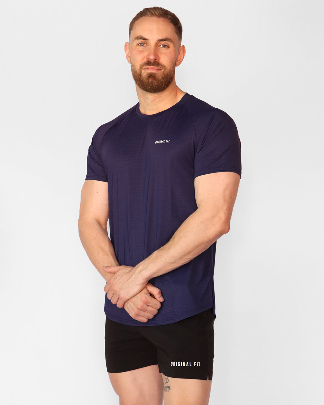 Active Muscle Tee Navy 03