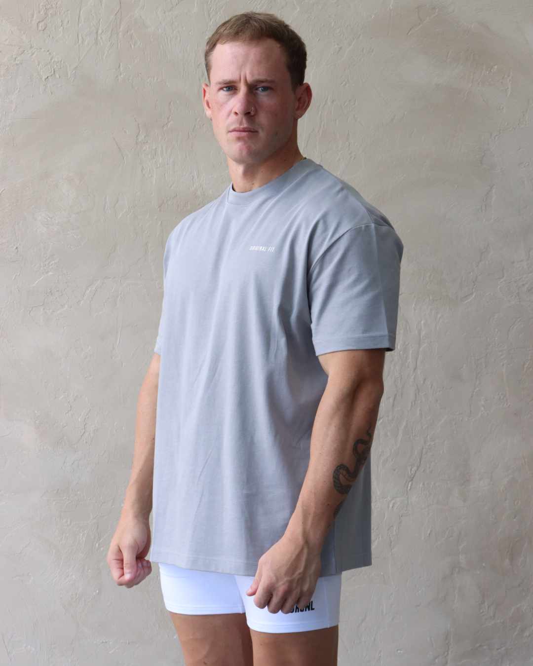 Core Oversized Tee - Light Grey