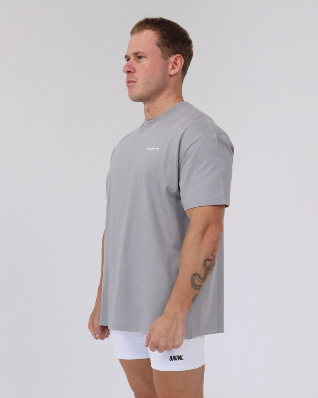 Core Oversized Tee - Light Grey