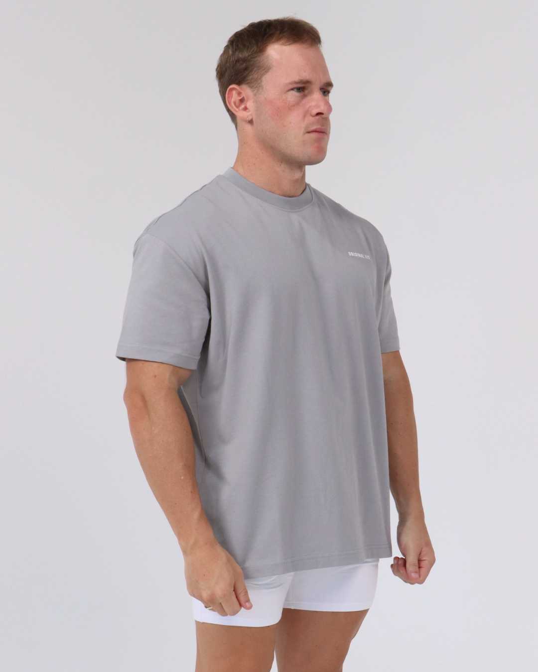 Core Oversized Tee - Light Grey