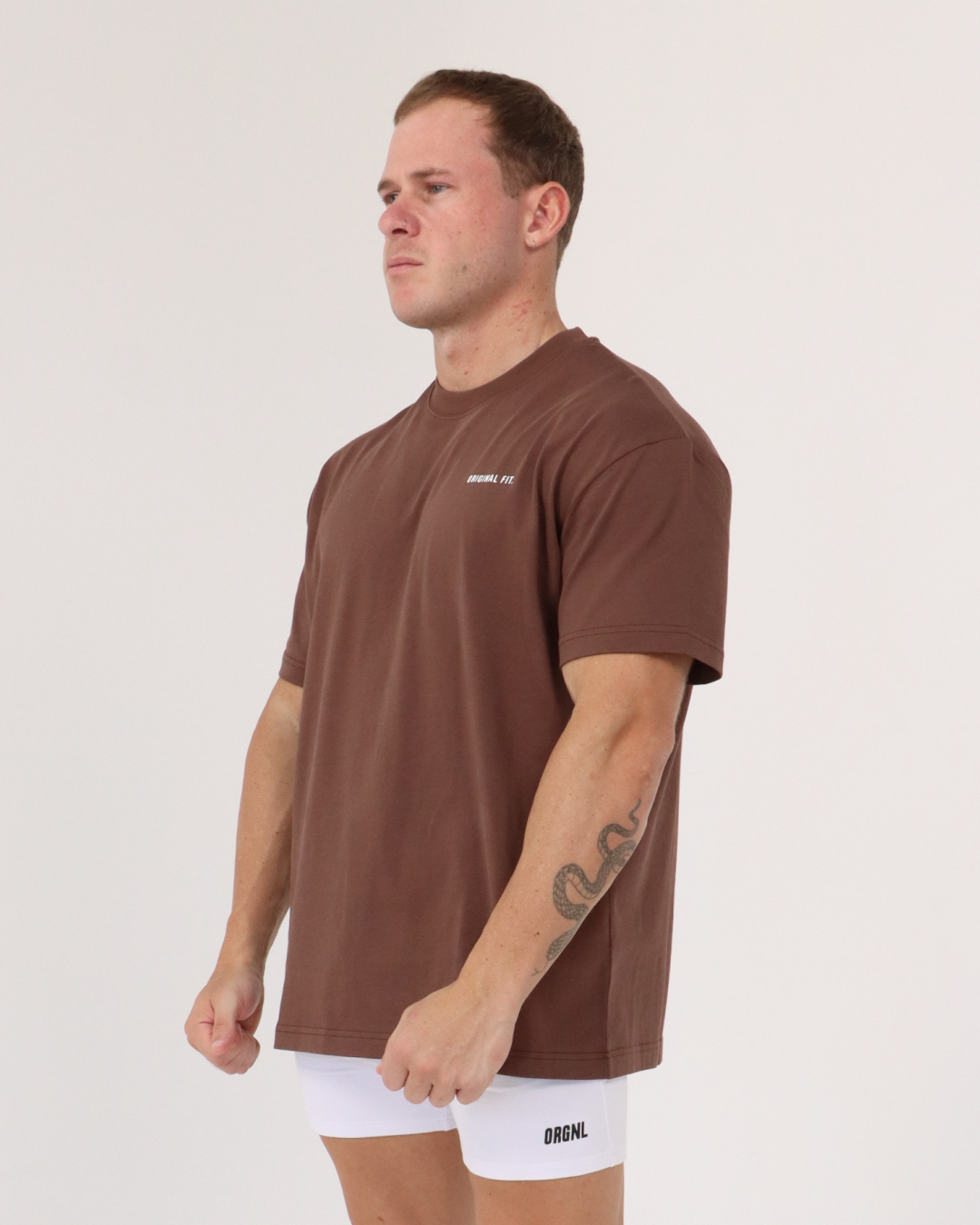 Core Oversized Tee – Brown 01