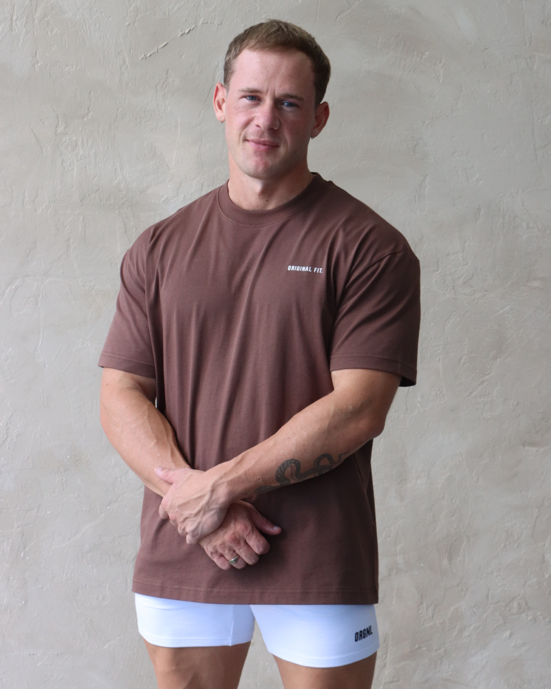 Core Oversized Tee – Brown 03