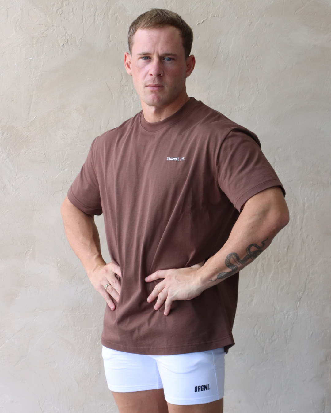 Core Oversized Tee – Brown 04