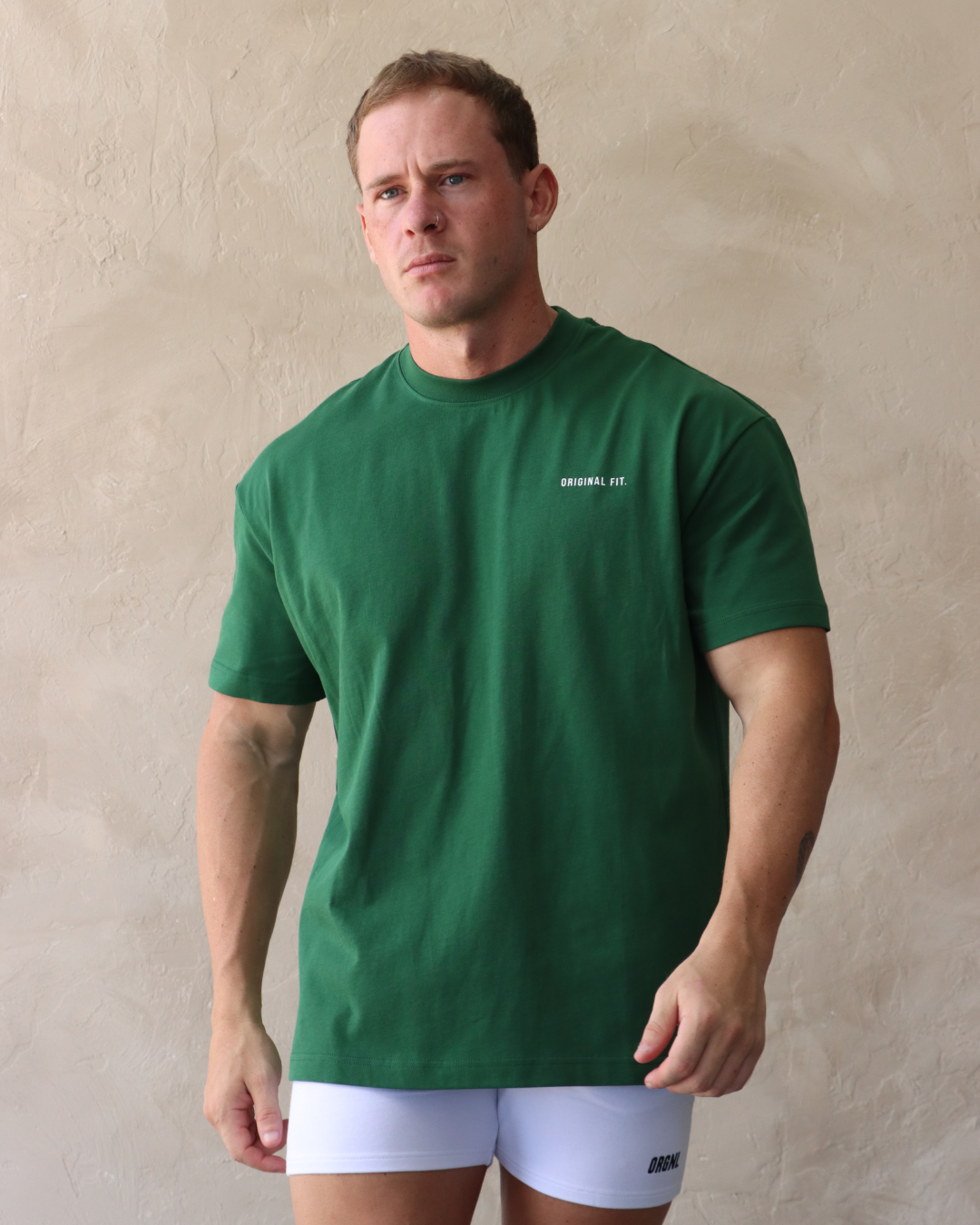 Core Oversized Tee – Forest Green 01