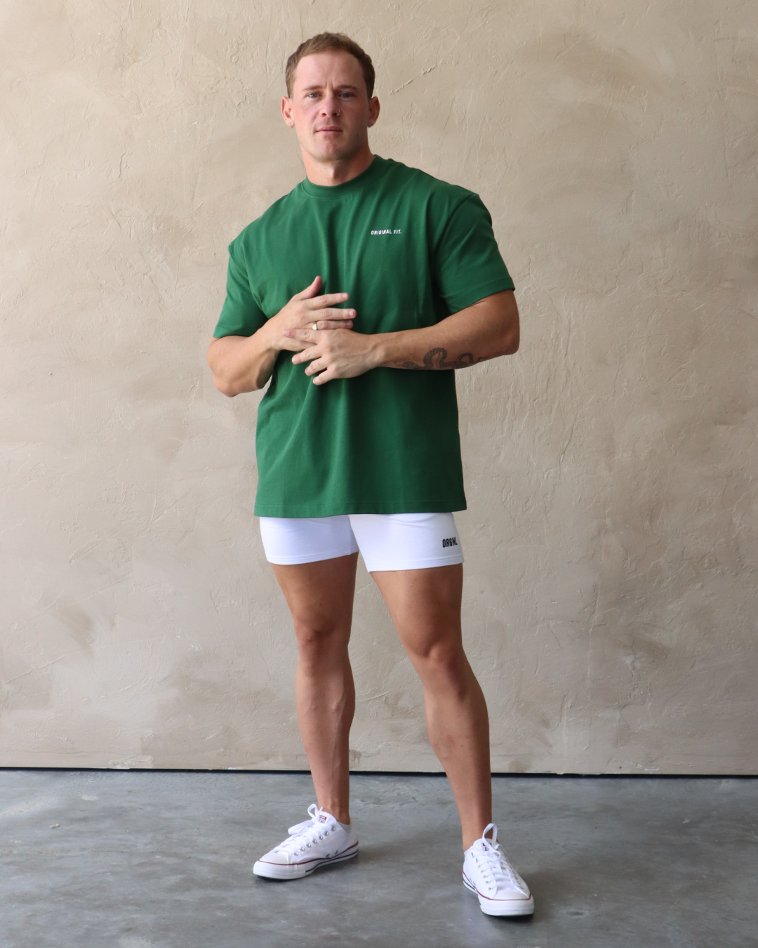 Core Oversized Tee – Forest Green 03
