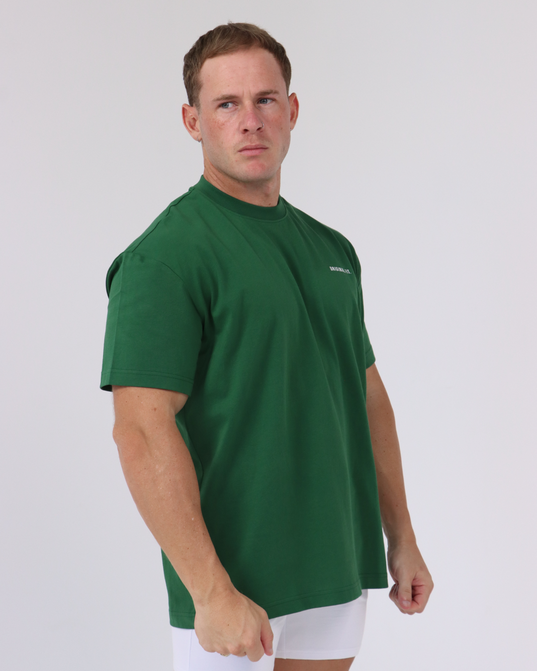 Core Oversized Tee – Forest Green 06