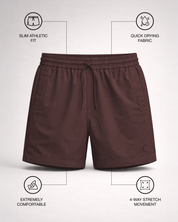 Stretch Swim Shorts - Chocolate