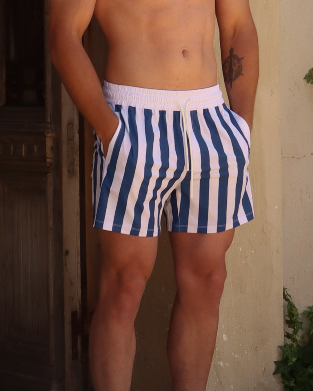 Stretch Swim Shorts - Santorini