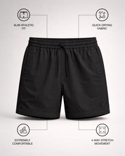 Stretch Swim Shorts - Black