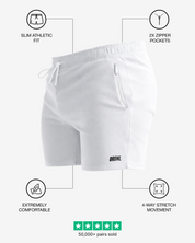 5" Base Shorts - White