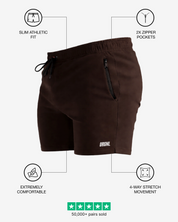 5" Base Shorts - Dark Brown