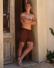 Stretch Swim Shorts - Chocolate