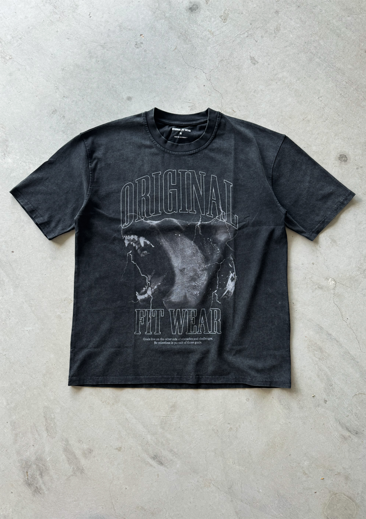 The Pursuit Graphic Tee - Washed Black