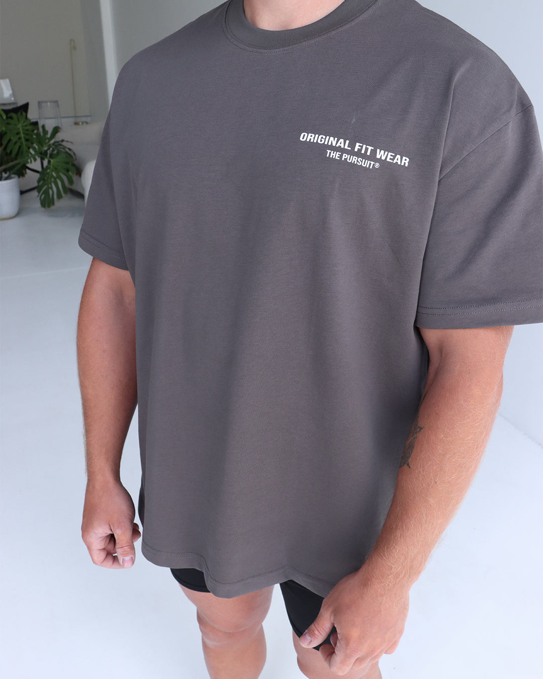 Oversized Club Tee - Dark Grey