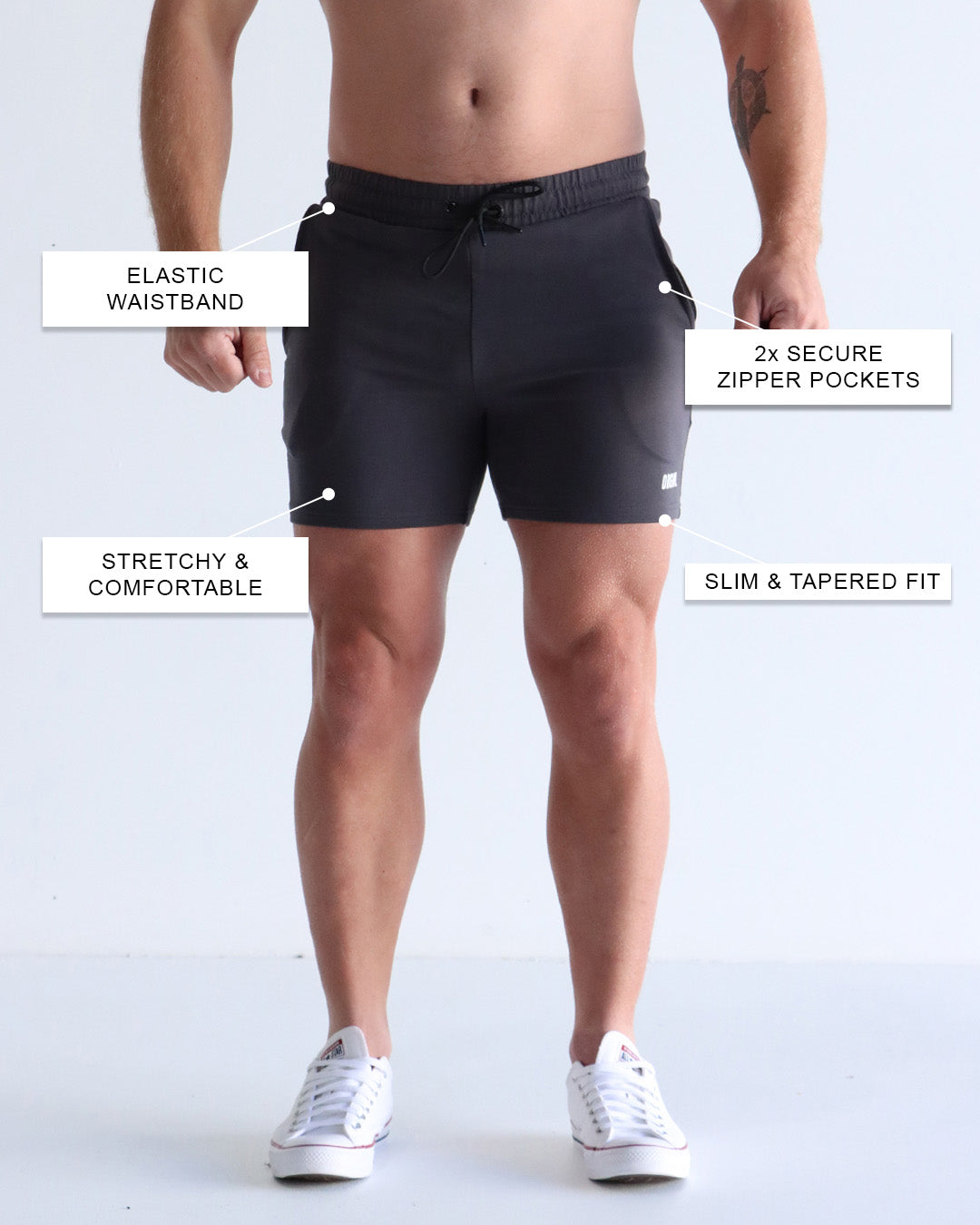 5" Base Shorts - Charcoal