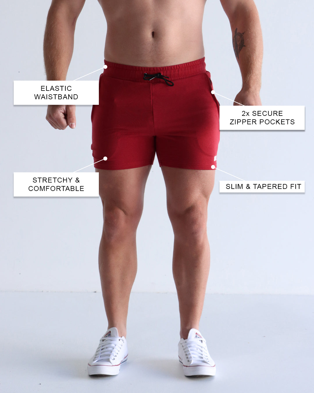 5" Base Shorts - Red