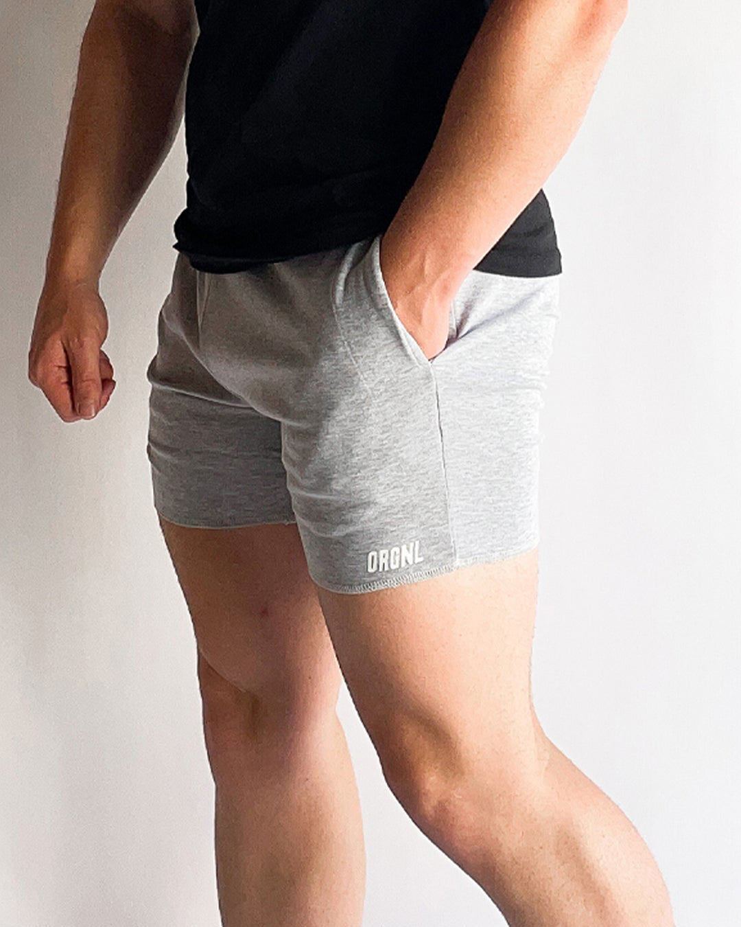 5" Raw Edge Shorts - Grey