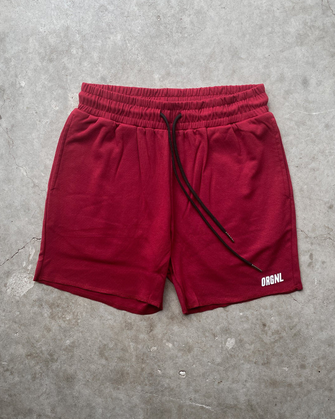 5" Raw Edge Shorts - Maroon