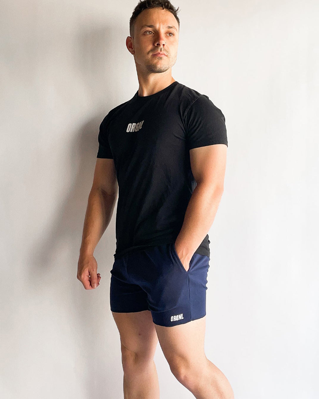 5" Raw Edge Shorts - Navy