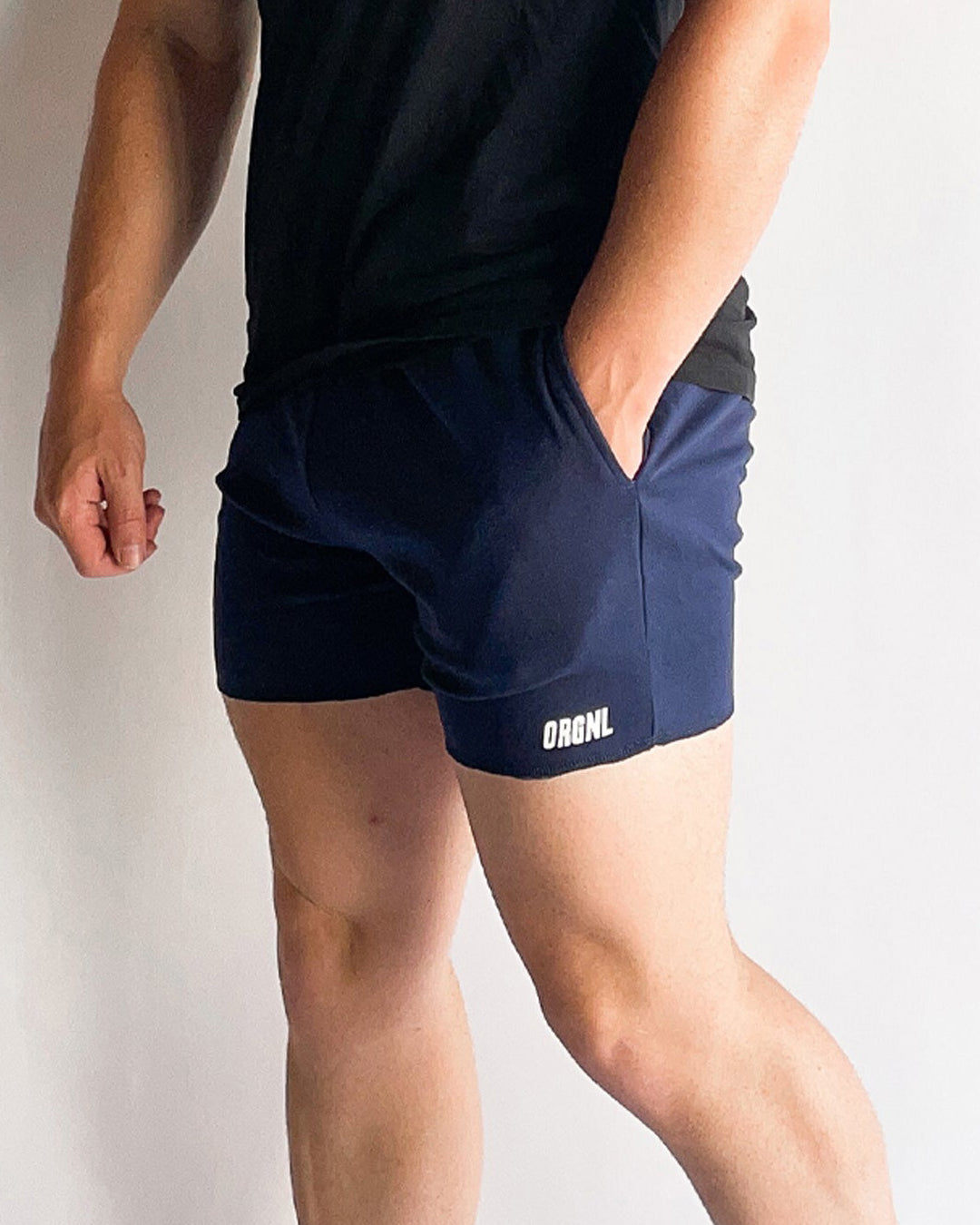 5" Raw Edge Shorts - Navy