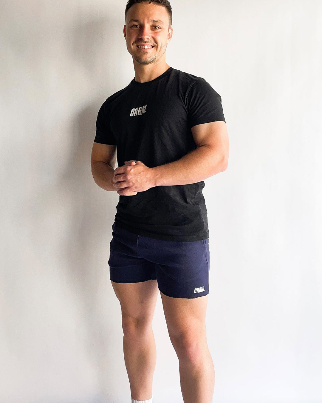 Raw Edge Shorts Navy 04