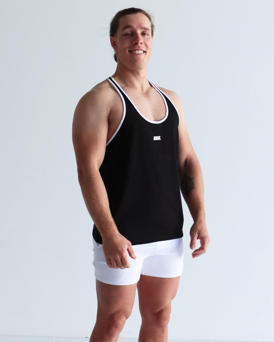 Retro Singlet - Black