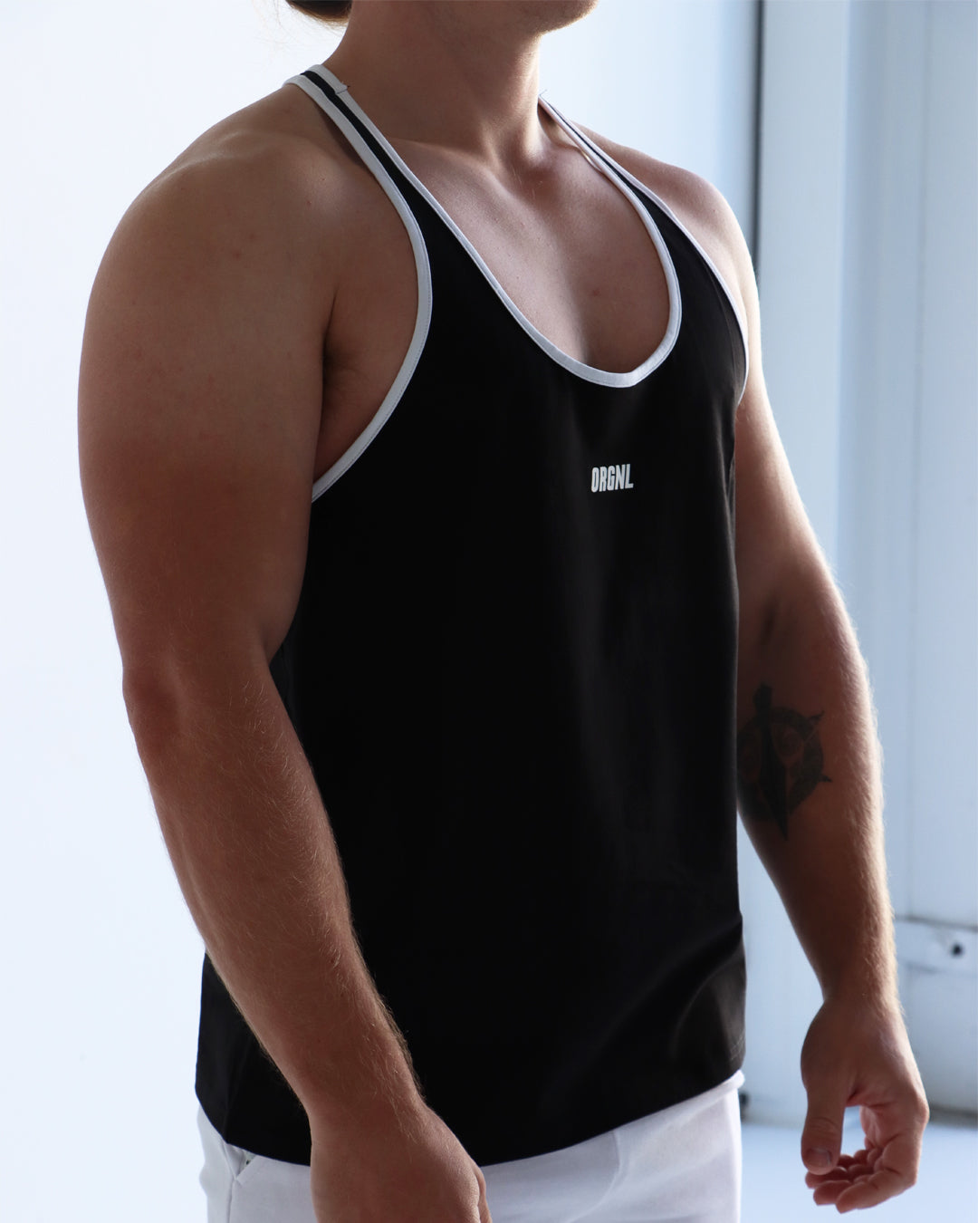 Retro Singlet - Black