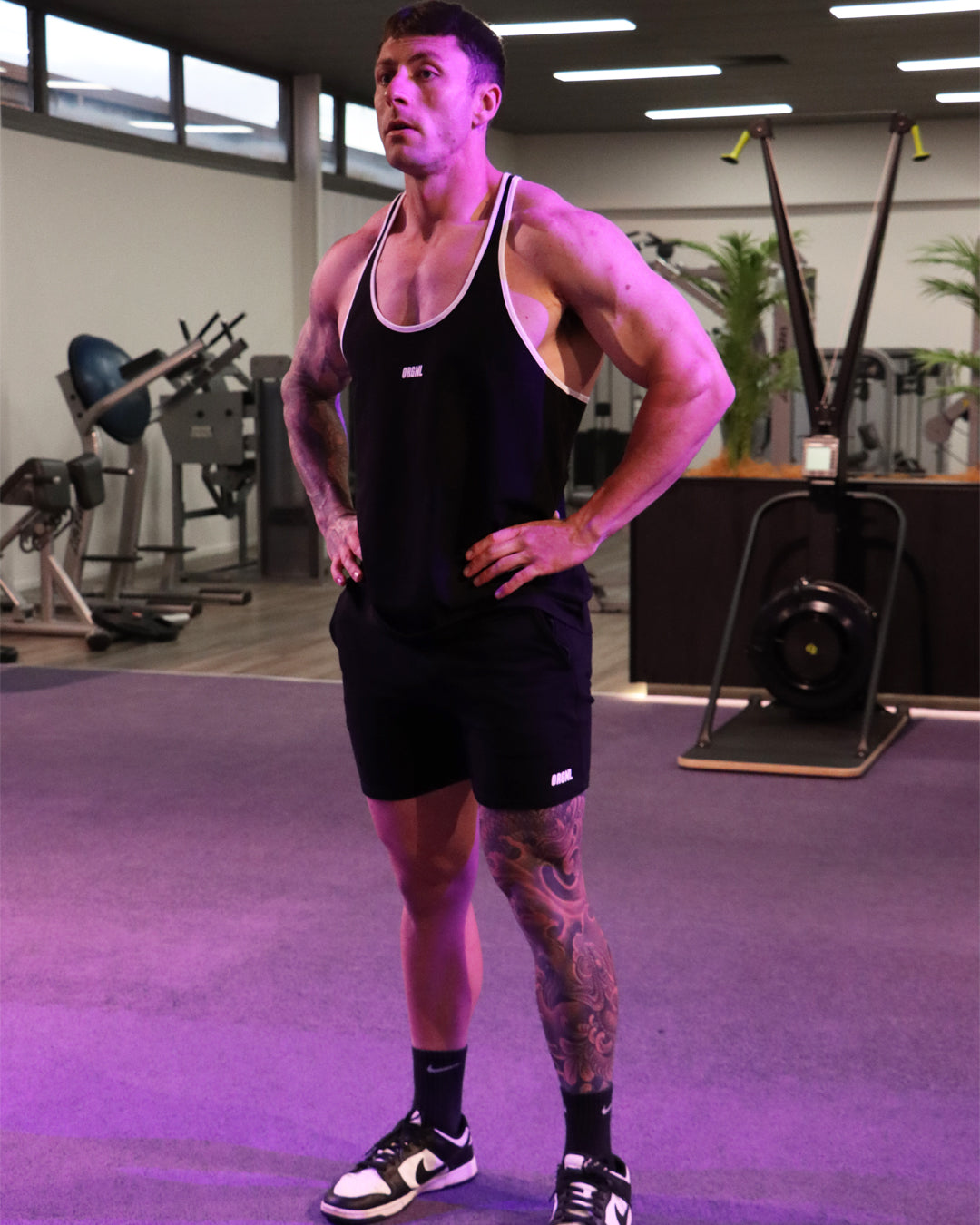 Retro Singlet - Black