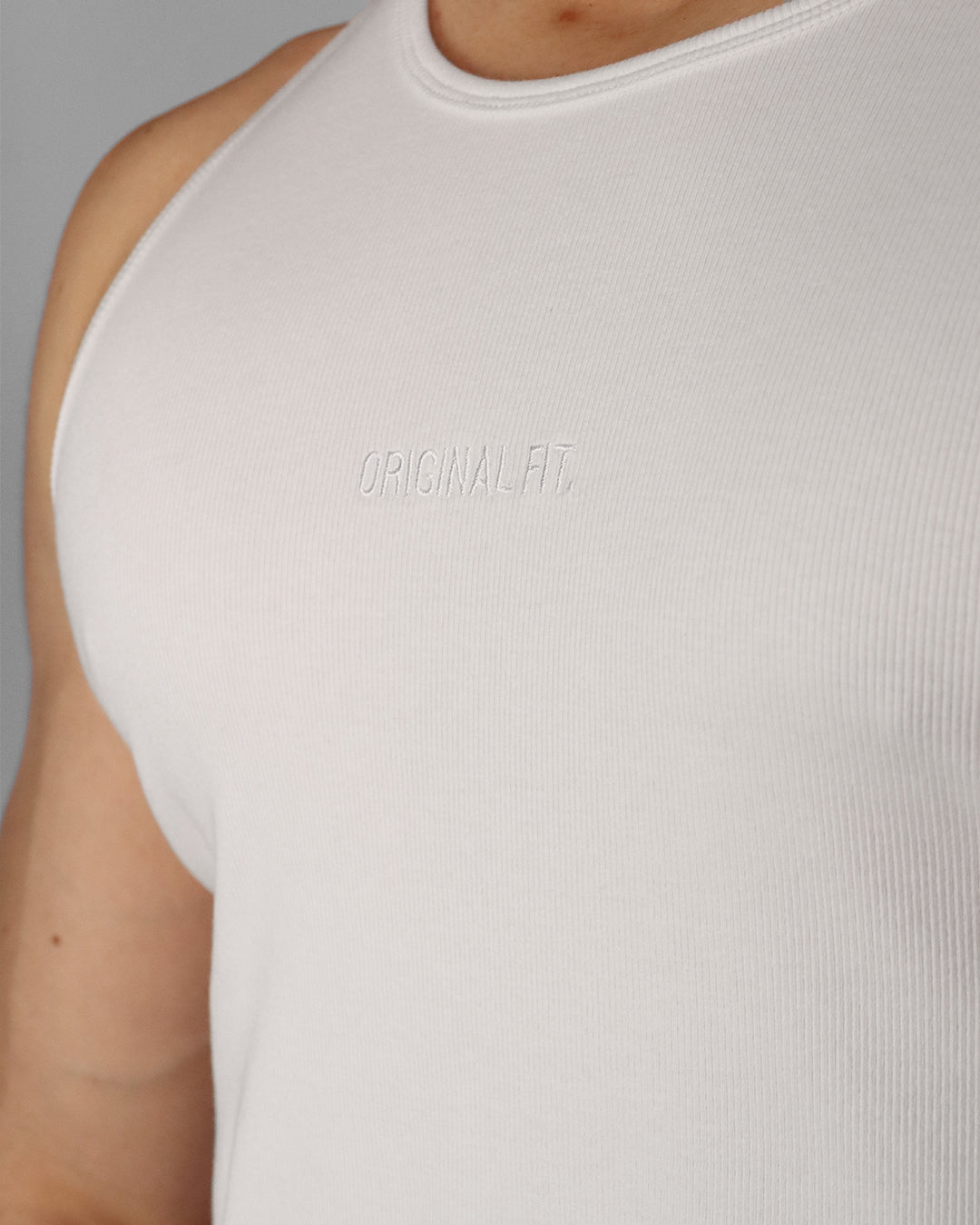Débardeur côtelé - Blanc