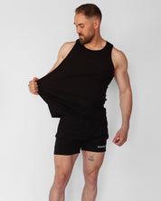 Ribbed Tank - Black