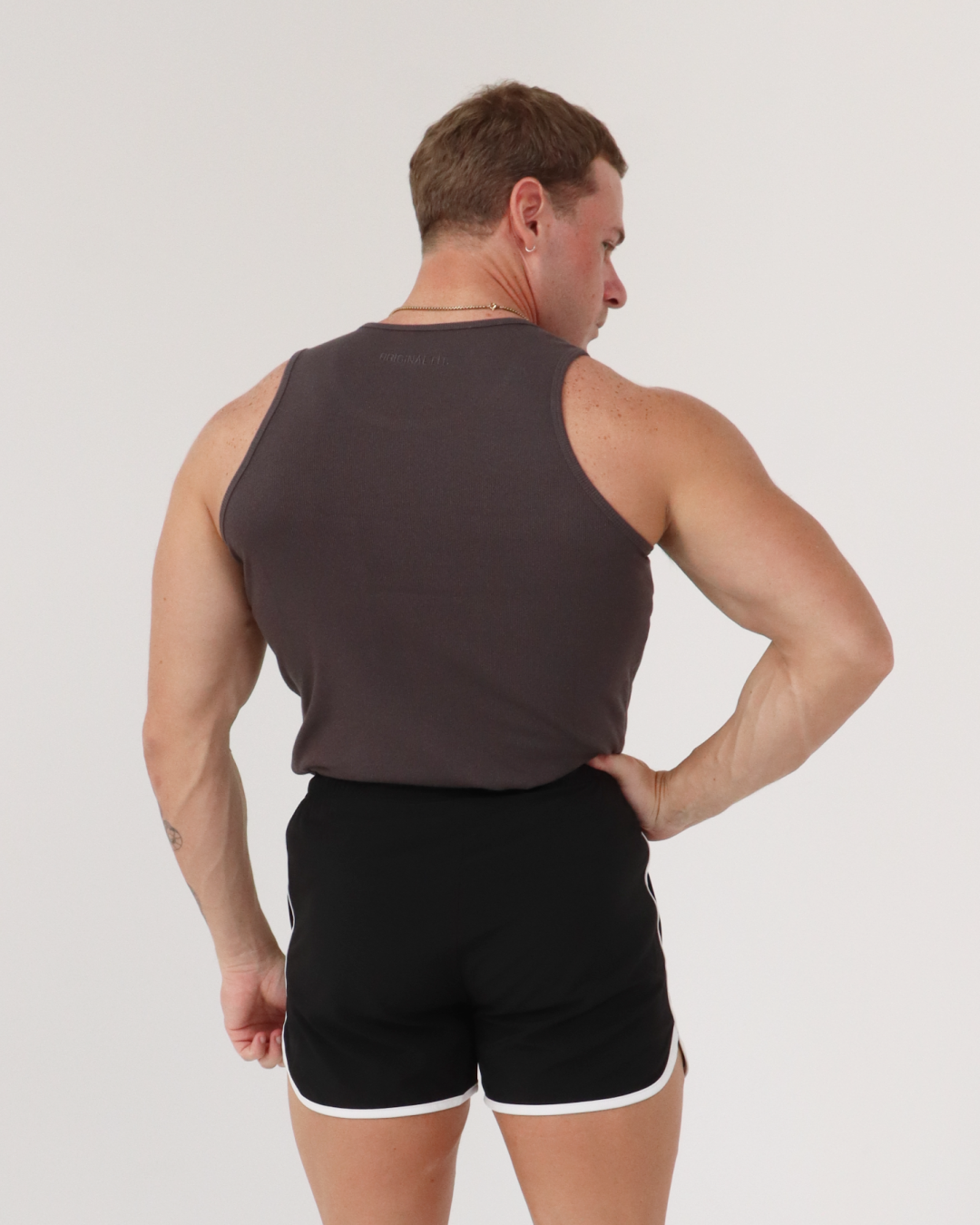 Ribbed Tank Charcoal 06