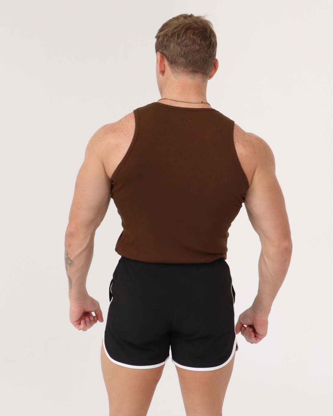 Ribbed Tank – Dark Brown 05