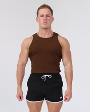 Ribbed Tank – Dark Brown 06