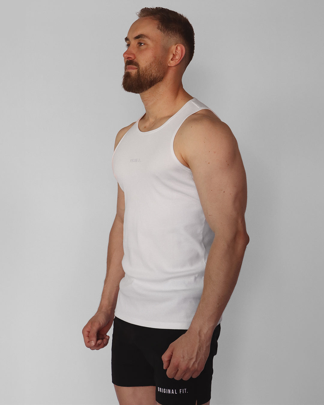 Ribbed Tank White 01