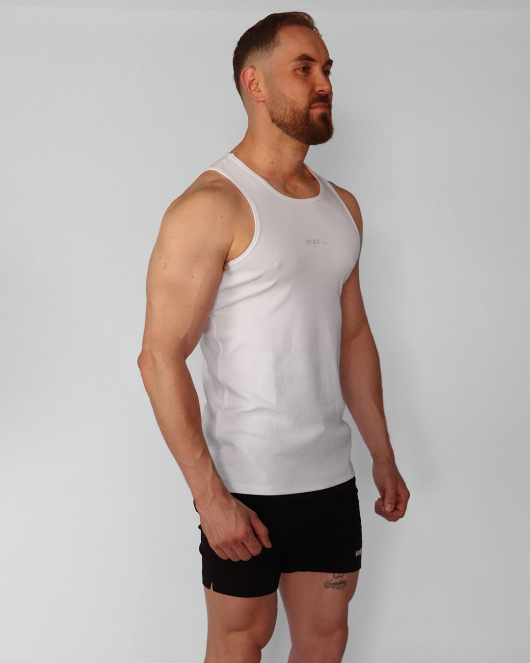 Ribbed Tank White 06