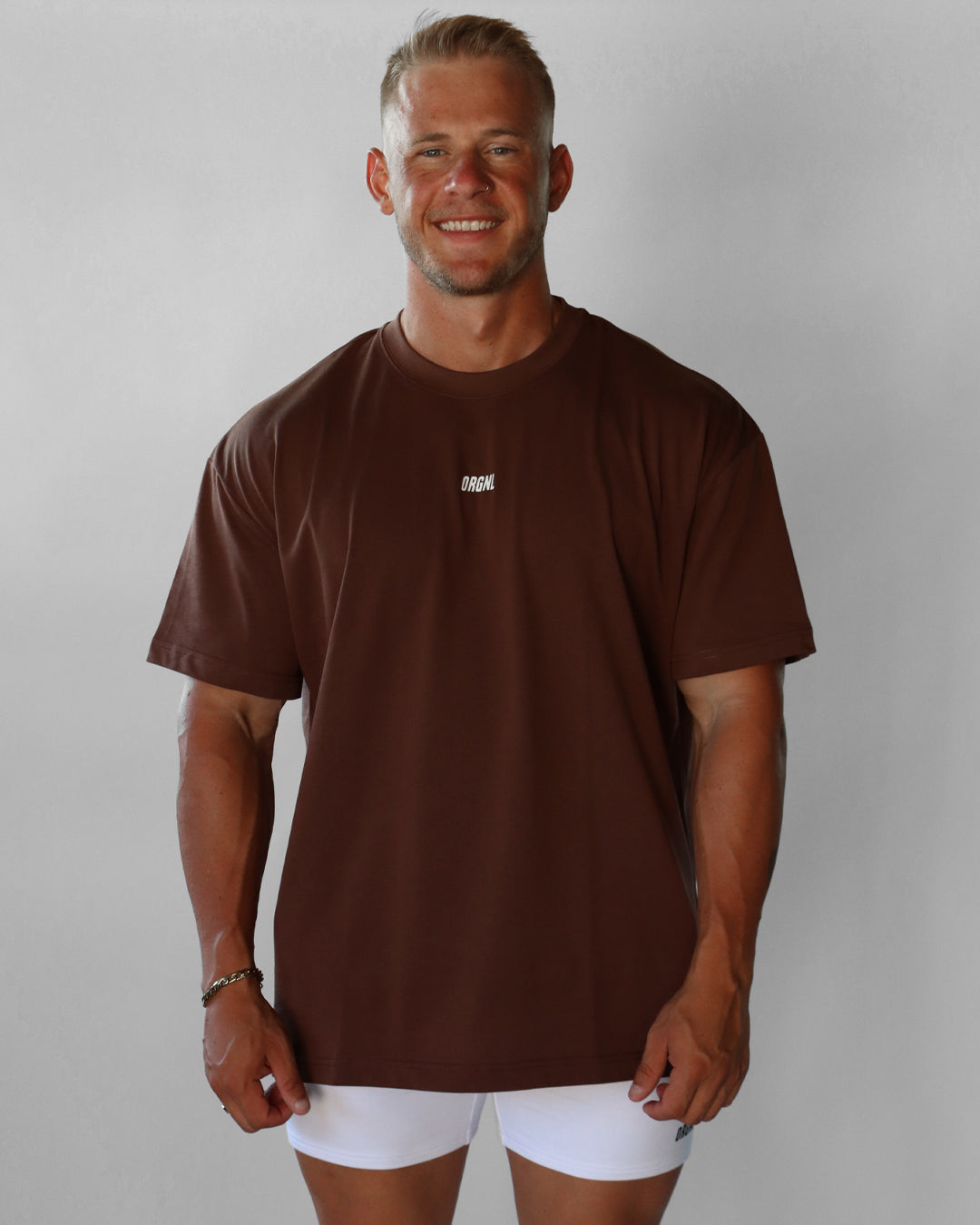 Staple Oversized Tee - Brown