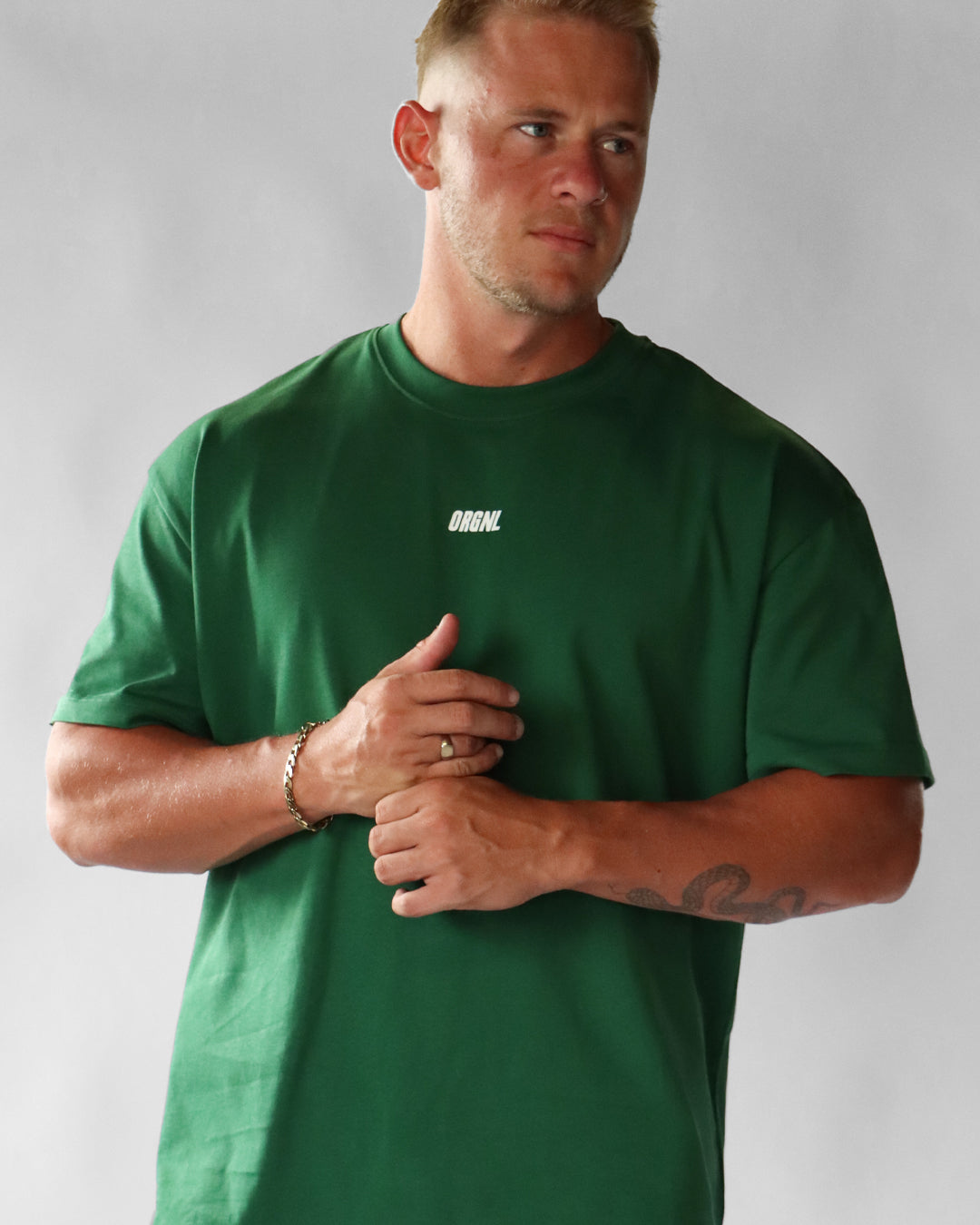 Staple Oversized Tee Forest Green 02