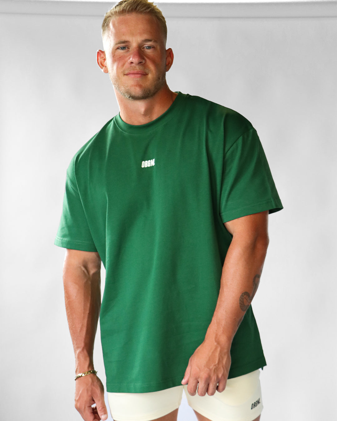 Staple Oversized Tee Forest Green 04